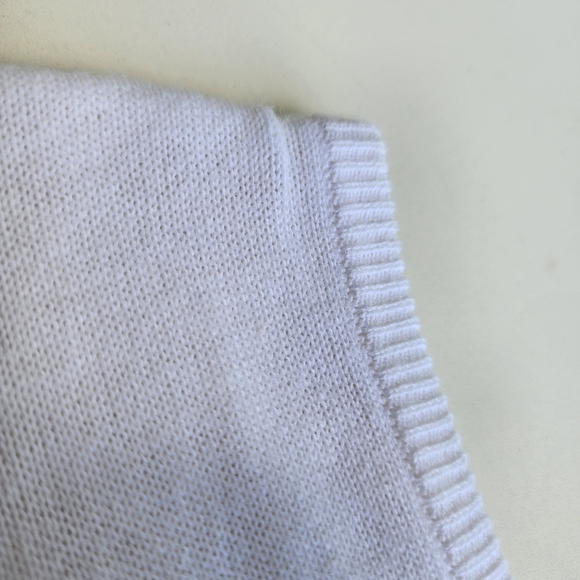 Quacker Factory White Sailboat Sweater Vest Womens Sleeveless Sequin Top Knit L - Picture 10 of 10